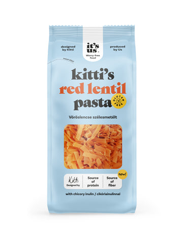 It's Us - Kitti's gluténmentes vöröslencse tészta szélesmetélt 200g