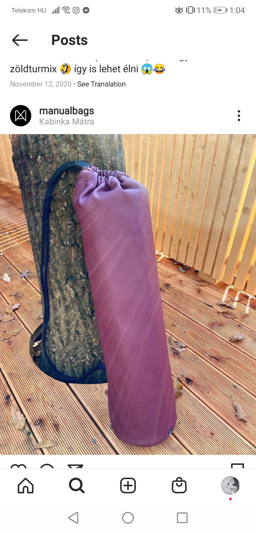 Yogabag - sötét lila