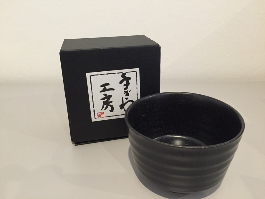 Japán matcha chawan fekete